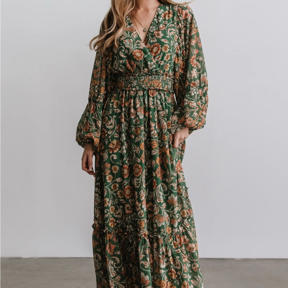 Baltic Born Bria Green Floral Dress